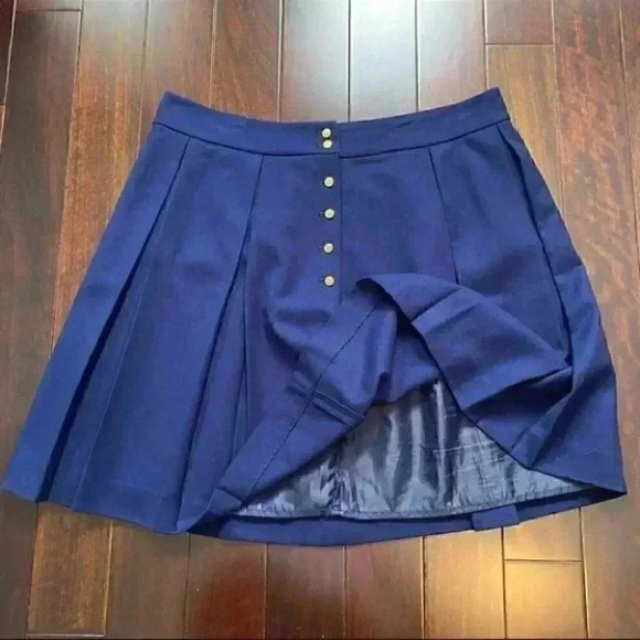 Tommy Hilfiger Pleated A-Line Mini Skirt Tennis Prep Kilt Navy Blue Size 10 - Picture 14 of 15